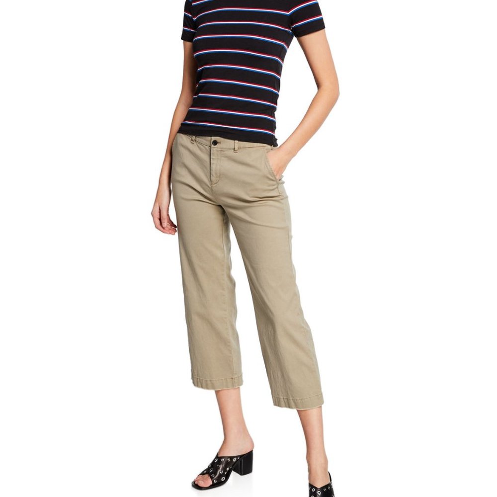 🆕ATM Cropped Boyfriend Wide-Leg Pants - Picture 10 of 11